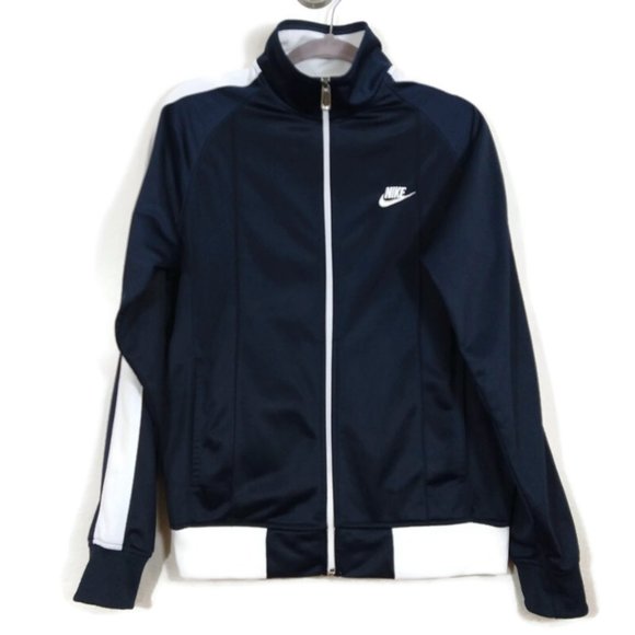 Nike Other - Rare Nike Men's Full Zipped Sweat Training Track Jacket Tracktop Blue White Sz M